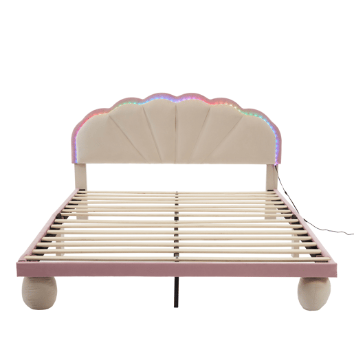 Cama de criança,cama dupla de veludo 140x200cm,rosa
