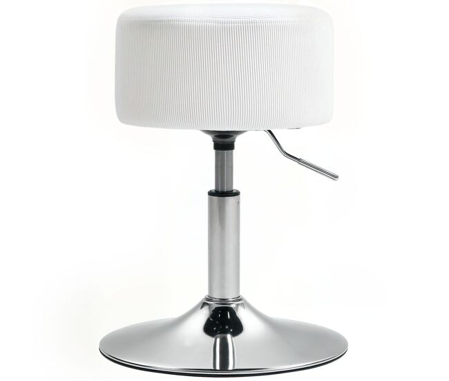 Homcom taburete de bar taburete giratorio regulable en altura 52-66 cm tapizado en pana giratorio en 360° silla alta para cocina comedor tocador