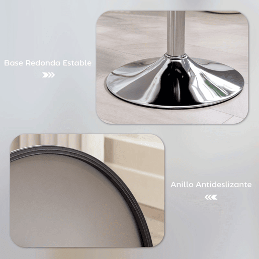 HOMCOM Banco de Bar Giratório Banco Alta de Cozinha Ajustável em Altura 52-66 cm Estofado em Veludo Giratória a 360° para Sala de Jantar Tocador Balcão Branco