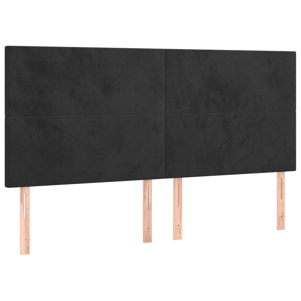 Vidaxl cabecero terciopelo negro 160x5x118/128 cm