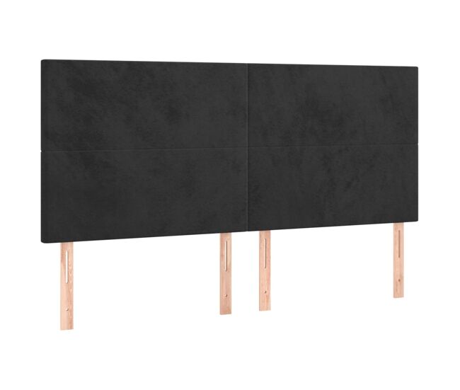 Vidaxl cabecero terciopelo negro 160x5x118/128 cm