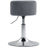 HOMCOM Banco de Bar Giratório Banco Alta de Cozinha Ajustável em Altura 52-66 cm Estofado em Veludo Giratória a 360° para Sala de Jantar Tocador Balcão Cinzento