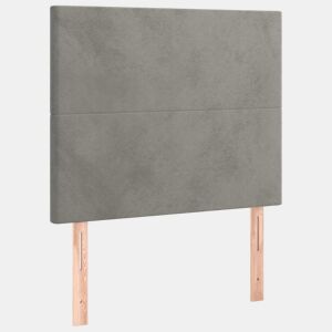 vidaXL Cabeceira Cinza Claro 90x5x118128 cm Veludo