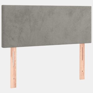 vidaXL Cabeceira de cama veludo 100x5x7888 cm cinzento-claro