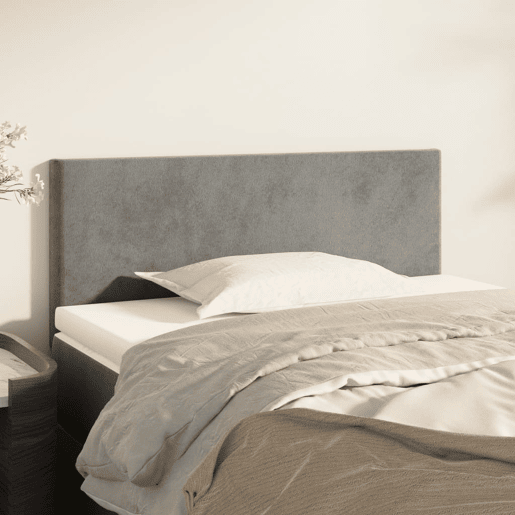 vidaXL Cabeceira de cama veludo 100x5x7888 cm cinzento-claro