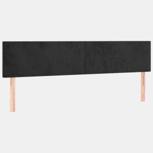 vidaXL Cabeceira de cama 2 pcs veludo 100x5x7888 cm preto