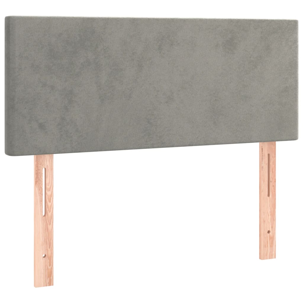 Vidaxl cabecero de terciopelo gris claro 90x5x78/88 cm
