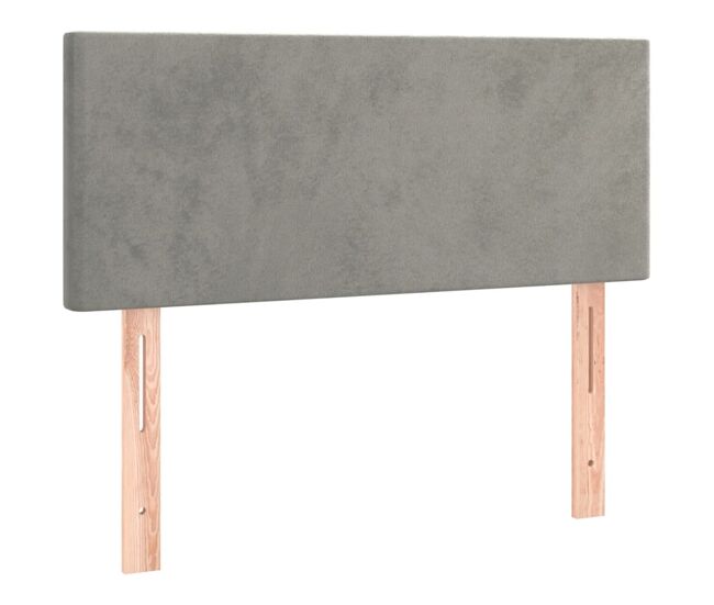 Vidaxl cabecero de terciopelo gris claro 90x5x78/88 cm