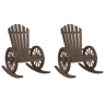 vidaXL Cadeiras de baloiço Adirondack 2 pcs madeira de abeto maciça
