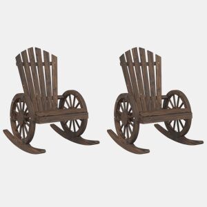 vidaXL Cadeiras de baloiço Adirondack 2 pcs madeira de abeto maciça