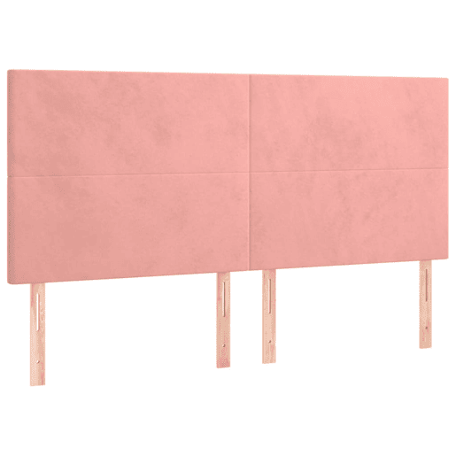 vidaXL Cabeceira Rosa 180x5x118128 cm Veludo