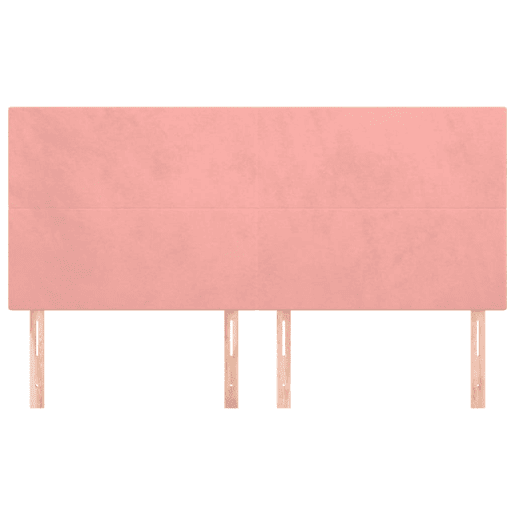 vidaXL Cabeceira Rosa 180x5x118128 cm Veludo