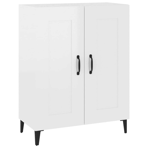 vidaXL Aparador 69,5x34x90 cm madeira processada branco brilhante vidaXL Aparador 69,5x34x90 cm madeira processada branco brilhante