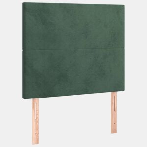 vidaXL Cabeceira Verde Escuro 100x5x118128 cm Veludo