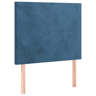 vidaXL Cabeceira Azul Escuro 80x5x118128 cm Veludo