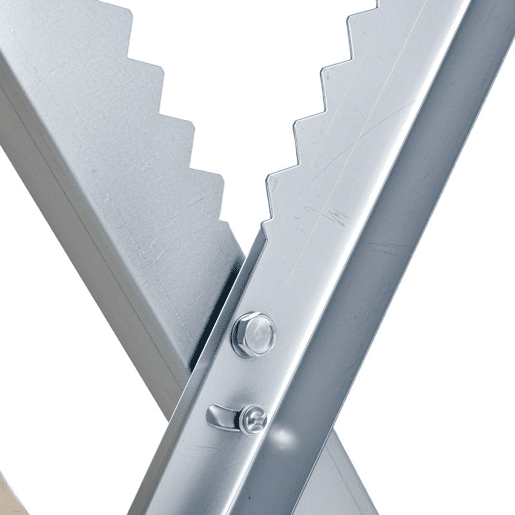 DURHAND Cavalete para Serrar Dobrável com Altura Ajustável Cavalete com Estrutura Triangular de Metal Suporte para Lenha Carga100 kg 83x83x79 cm Prata
