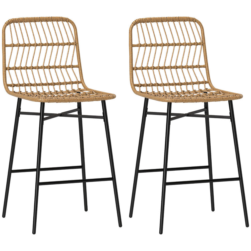 Taburetes de Bar PE, Acero HOMCOM, hogar - cocina