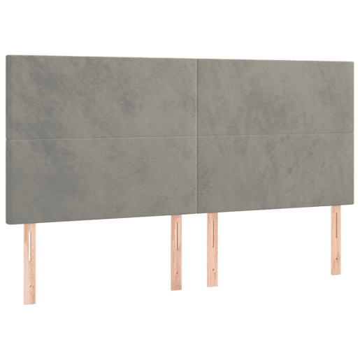 vidaXL Cabeceira Cinza Claro 180x5x118128 cm Veludo