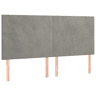 vidaXL Cabeceira Cinza Claro 180x5x118128 cm Veludo
