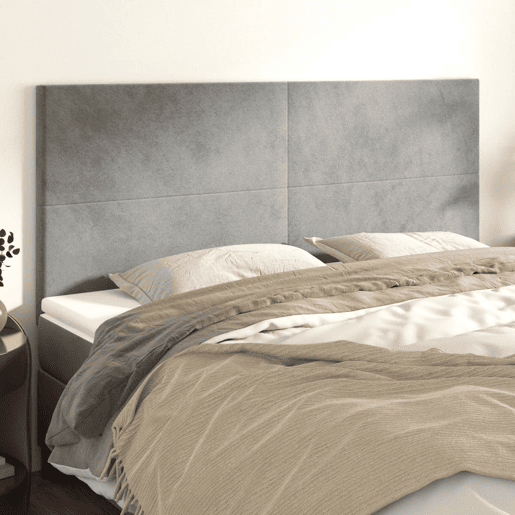 vidaXL Cabeceira Cinza Claro 180x5x118128 cm Veludo