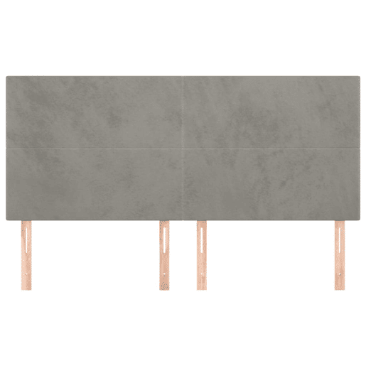 vidaXL Cabeceira Cinza Claro 180x5x118128 cm Veludo