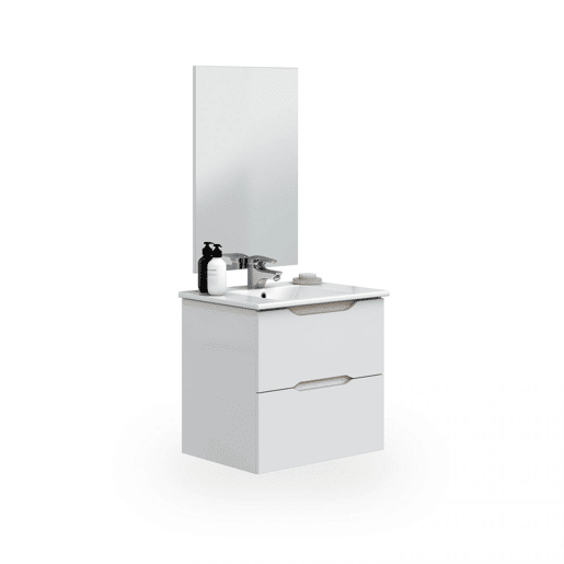 Conjunto de casa de banho com lavatório de cerâmica Nexa Branco - Carvalho 60 x 57 x 45 cm