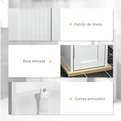 kleankin Armário Casa de Banho Armário Auxiliar Casa de Banho com Prateleiras Ajustáveis e Suporte para Papel Higiénico 20x20x80 cm Branco