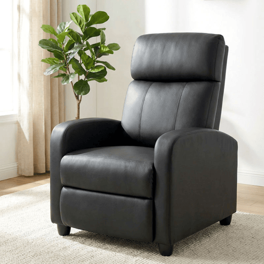 HOMCOM Poltrona de Massagem Poltrona Relax Reclinável com 2 Zonas de Massagem 8 Programas 5 Níveis de Intensidade e Controlo Remoto Estofada em PU 68x88x98 cm Preto