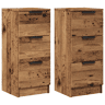 vidaXL Aparadores 2 pcs 30x30x70 cm derivados de madeira madeira velha