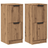 vidaXL Aparadores 2pcs 30x30x70cm derivados madeira carvalho artisiano