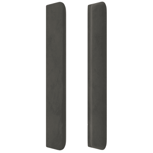 vidaXL Cabeceira cama c abas veludo 203x16x118128 cm cinzento-escuro