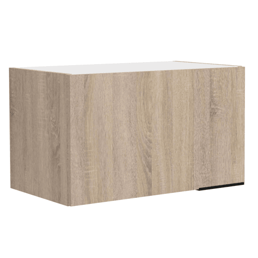 Módulo de cozinha Arko Superior estilo industrial em carvalho bruto e preto com 2 portas e 1 prateleira interna 60x36x36 cm