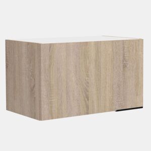 Módulo de cozinha Arko Superior estilo industrial em carvalho bruto e preto com 2 portas e 1 prateleira interna 60x36x36 cm