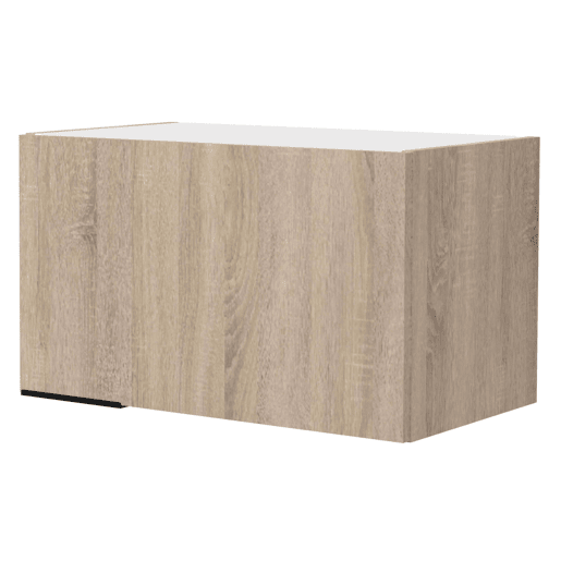 Módulo de cozinha Arko Superior estilo industrial em carvalho bruto e preto com 2 portas e 1 prateleira interna 60x36x36 cm