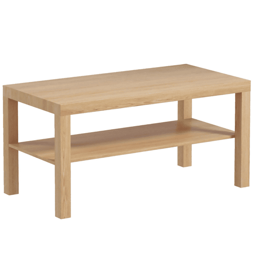 HOMCOM Mesa de Centro Moderna Mesa Auxiliar com Prateleira para Sala de Estar Escritório Capacidade de Carga: 50 kg 90x45x44,5 cm Madeira