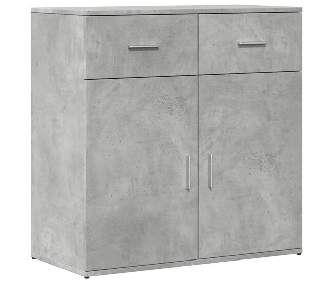 Vidaxl aparador de madera de ingeniería gris hormigón 79x38x80 cm