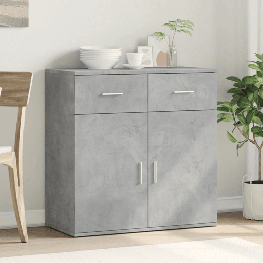 vidaXL Aparador 79x38x80 cm derivados de madeira cinzento cimento vidaXL Aparador 79x38x80 cm derivados de madeira cinzento cimento