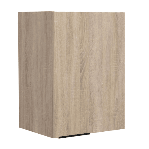 Módulo de cozinha Arko Superior estilo industrial em carvalho bruto e preto com 1 porta e 1 prateleira interna 40x58x36 cm