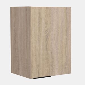 Módulo de cozinha Arko Superior estilo industrial em carvalho bruto e preto com 1 porta e 1 prateleira interna 40x58x36 cm