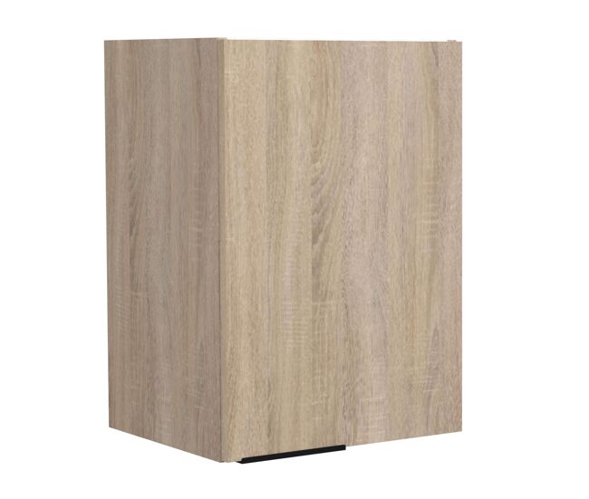 Módulo cocina arko superior estilo industrial en color roble áspero y negro con 1 puerta y 1 estante interno 40x58x36 cm