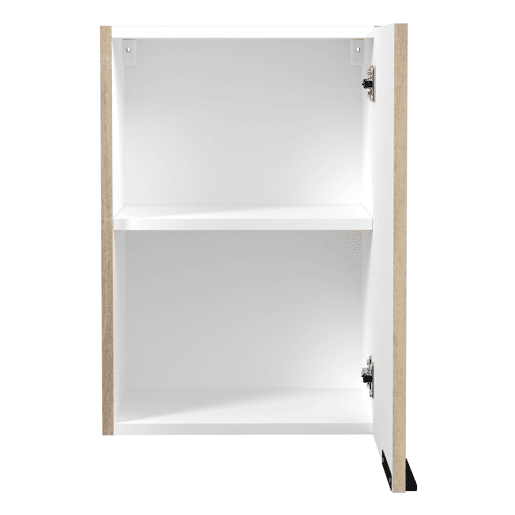 Módulo de cozinha Arko Superior estilo industrial em carvalho bruto e preto com 1 porta e 1 prateleira interna 40x58x36 cm