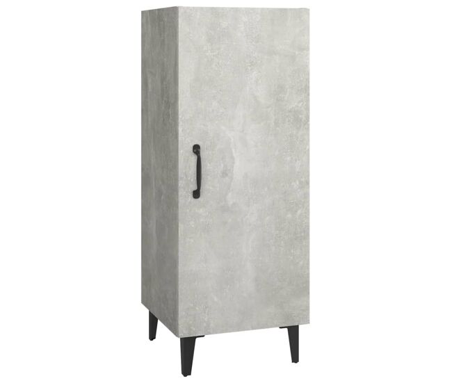 Vidaxl aparador de madera contrachapada gris hormigón 34,5x34x90 cm