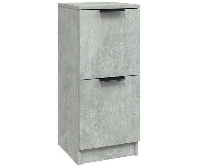 Vidaxl aparador de madera contrachapada gris hormigón 30x30x70 cm