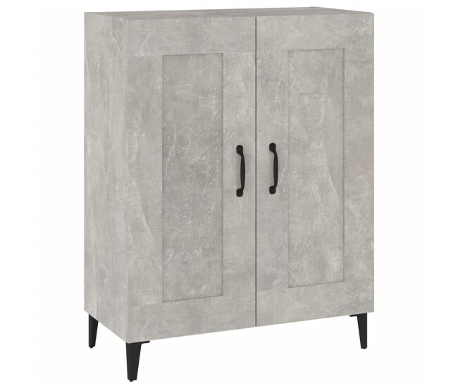 Vidaxl aparador de madera contrachapada gris hormigón 69,5x34x90 cm
