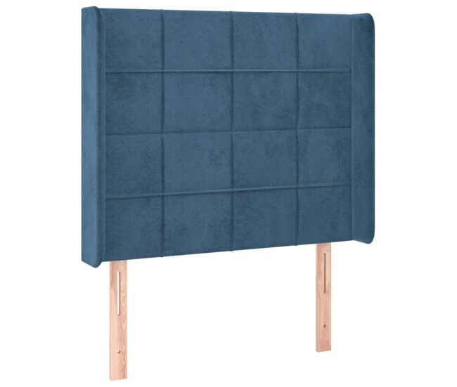 Vidaxl cabecero con orejas de terciopelo azul oscuro 93x16x118/128 cm