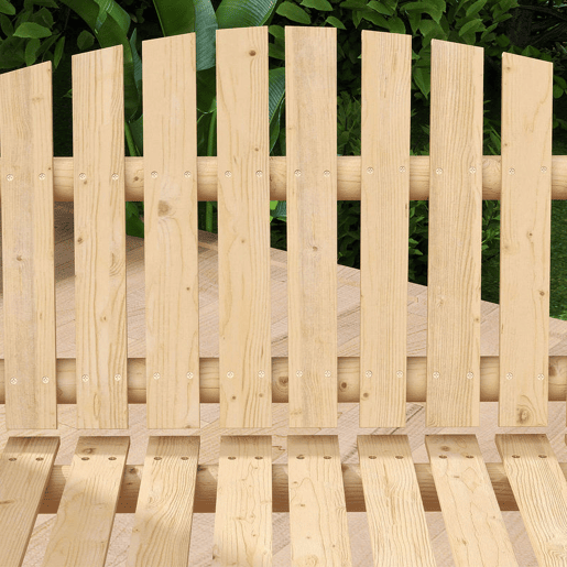 Outsunny Banco Baloiço de Jardim de Madeira para 2 Pessoas Baloiço de Exterior com Bandejas Laterais Apoios para os Braço e Estrutura em A para Pátio, Alpendre Carga 240 kg 200x135x175 cm Madeira