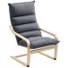 Sillón de Salón Terciopelo, Laminado de Abedul HOMCOM Sillón de Salón Terciopelo, Laminado de Abedul HOMCOM Gris