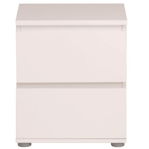 Mesa de cabeceira estilo contemporâneo Sven em branco com 2 gavetas 40x48x33 cm