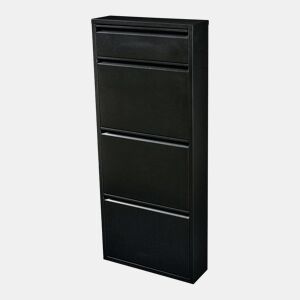 Sapateira com 4 gavetas basculantes preta 03_0007642