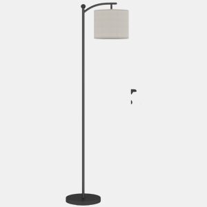 HOMCOM Candeeiro de Pé LED Candeeiro de Pé para Sala com Temperatura de Cor de Ajuste Contínuo 11 Níveis Comando à Distância Temporizador de 60 Minutos 54,3x30,6x159,6 cm Preto